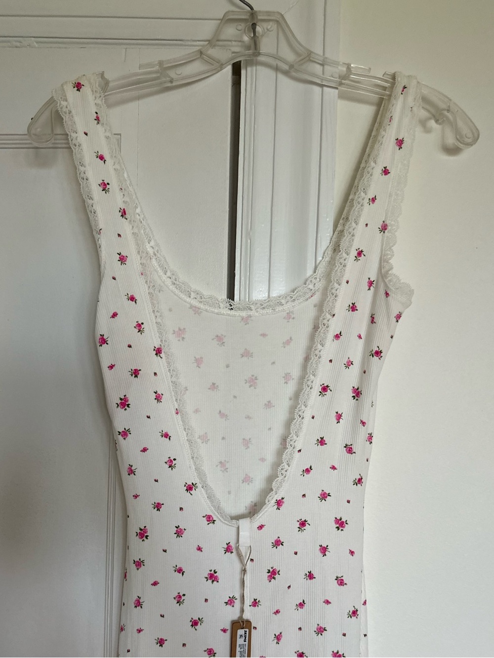 Skims Soft Lounge Lace Long Slip Scoopneck Dress - Picture 7 of 10